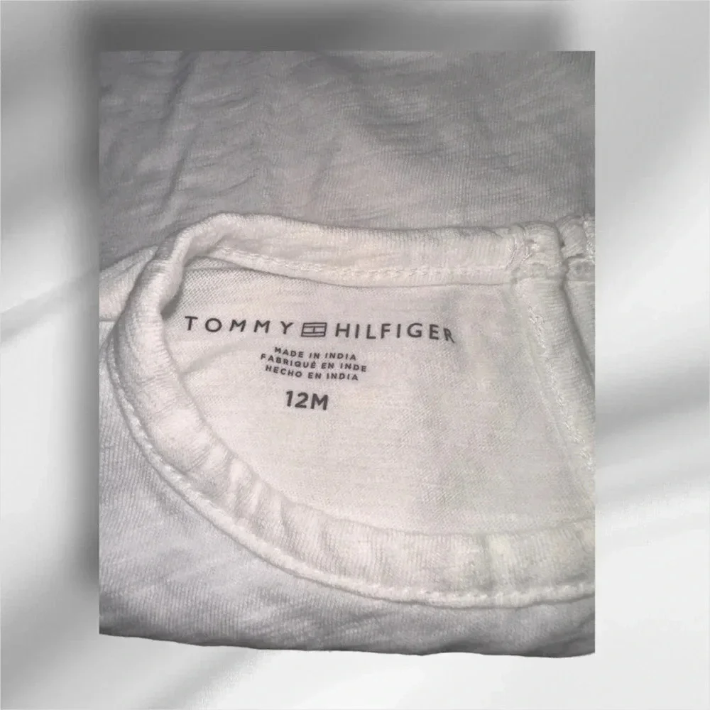 TOMMY HILFIGER KIDS' EMBROIDERED FLAG LOGO T-SHIRT & JEAN SHORTS
